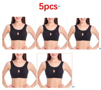 Plus Size Women Bra Ladies Cotton Quake-Proof Underwear Sleep Tops No Buckles Non Wire Lingerie With Removable Padded