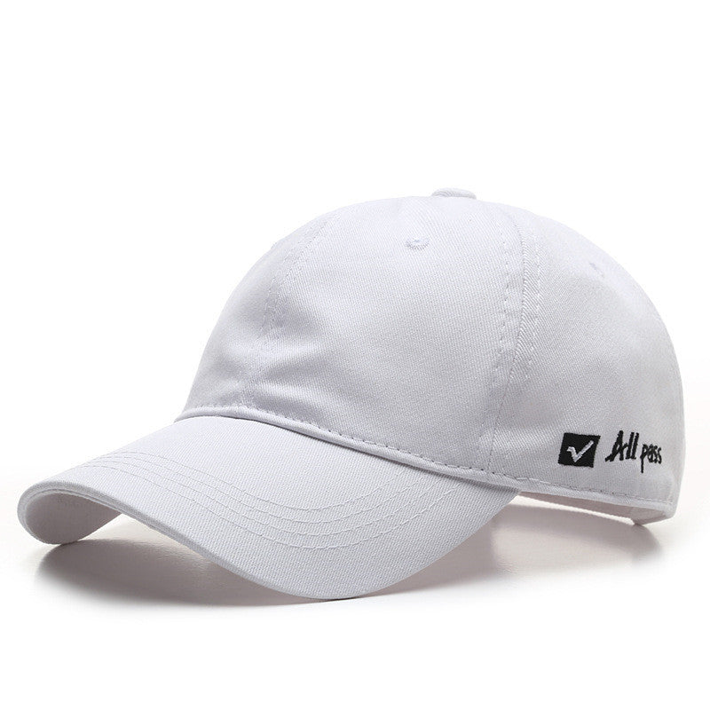 Soft top cap with side letter embroidery