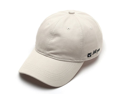 Soft top cap with side letter embroidery