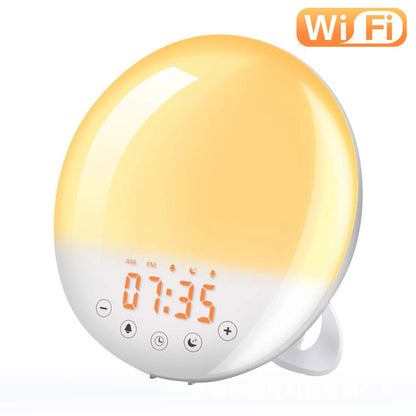 WiFi Voice Control Intelligent Alarm Clock, Sunrise Natural Wake-up Light