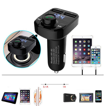 Car MP3 Audio Player Bluetooth Car Kit FM Transmitter Handsfree Calling 5V 4.1A Dual USB Car Charger Phone Charger