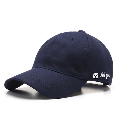 Soft top cap with side letter embroidery