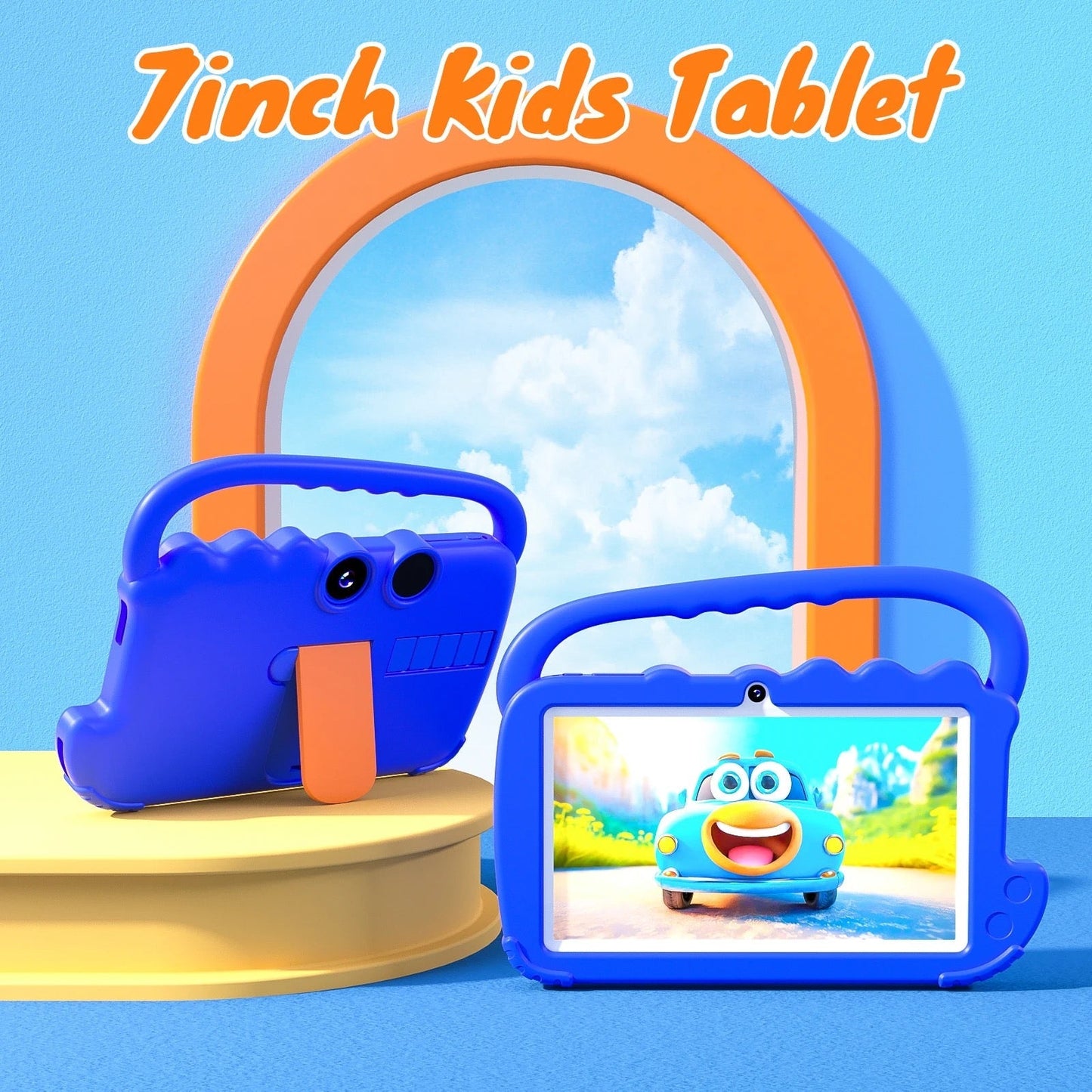 AT70K 7" Kids Educational Tablet PC - Android 12.0, 2GB RAM, Shockproof & Drop Resistant