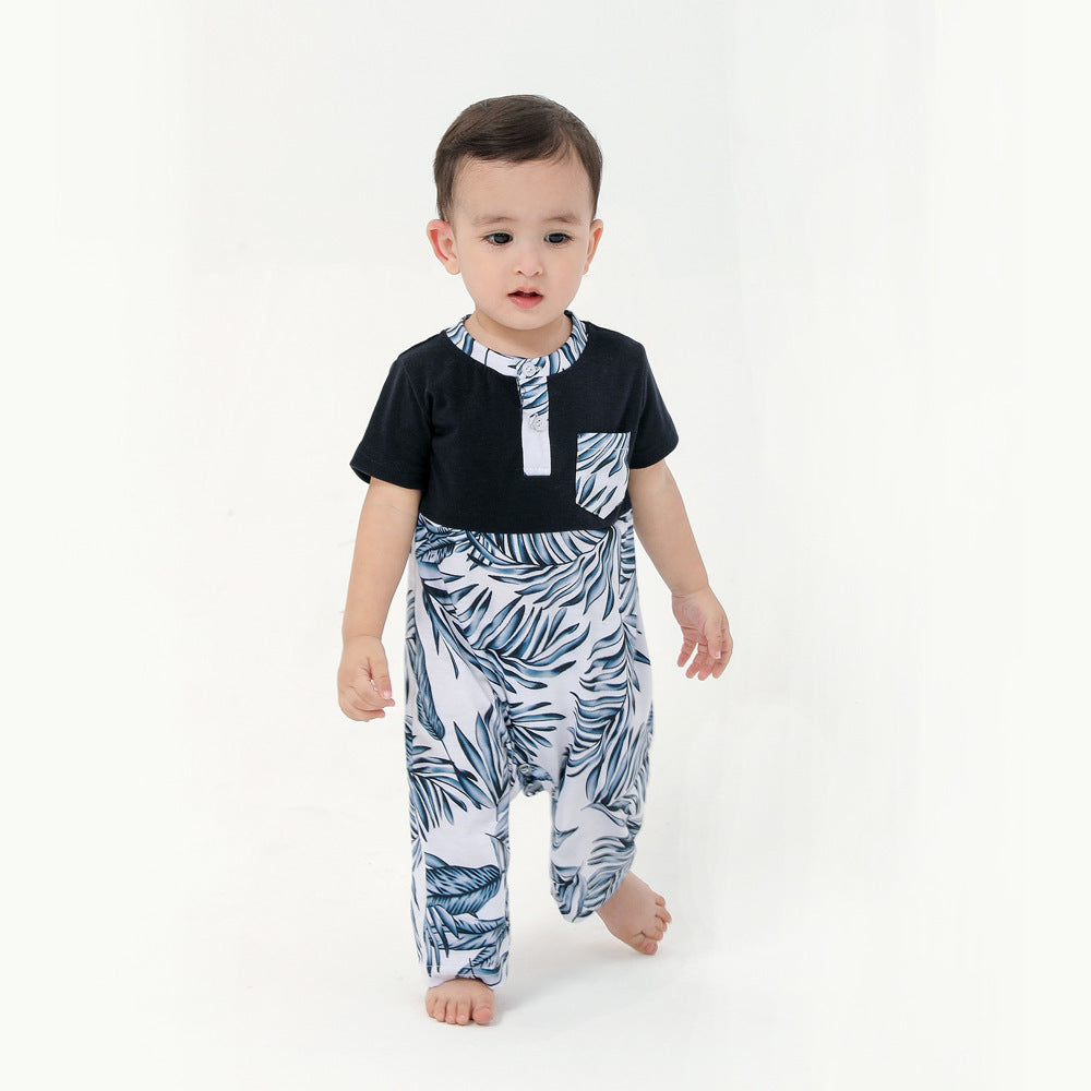 Cotton Family Fashion Print Long Skirt Parent-child Suit