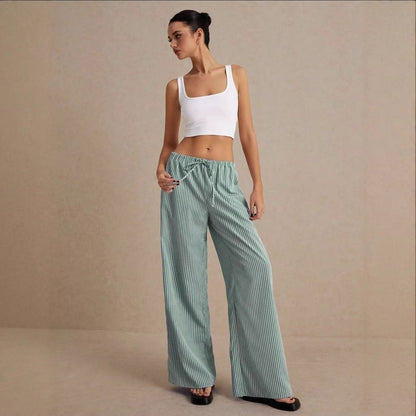 Women's Fashion Loose Straight Trousers