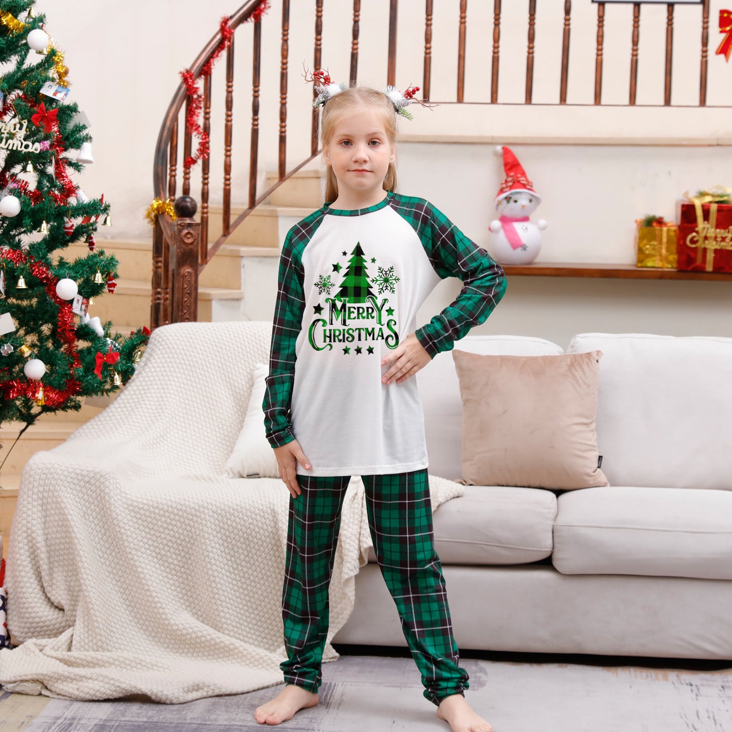 Christmas Parent-child Pajamas Suit Printed Homewear