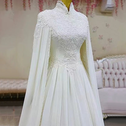 Lace Slim Long Sleeve Fishtail Wedding Dress