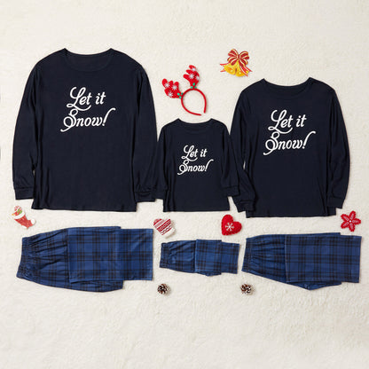 European And American Christmas Letter Printing Parent-child Clothing Home Wear Suit