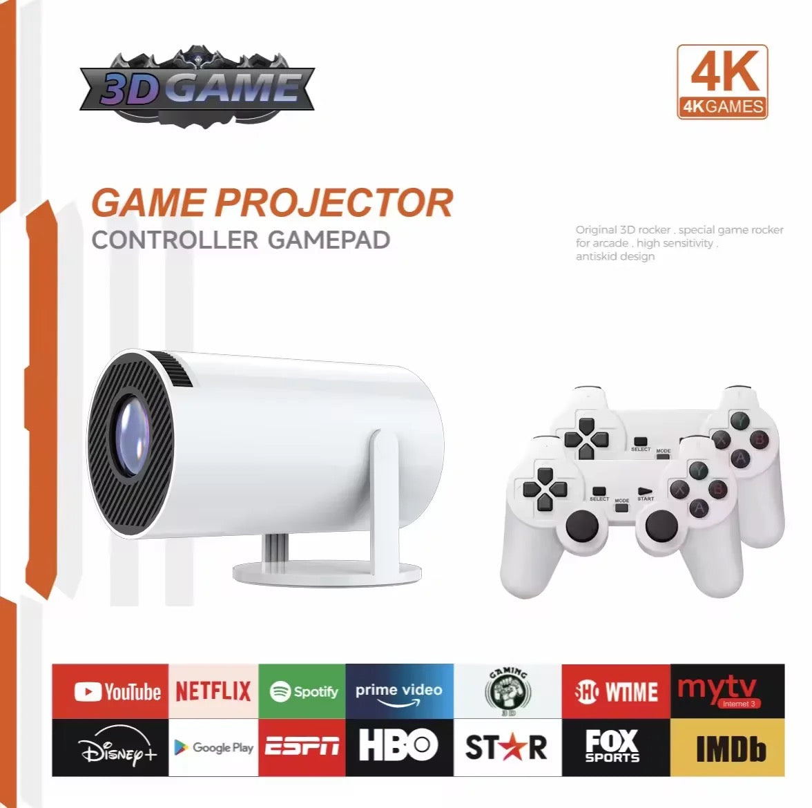 F300 Android TV GamePad Projector