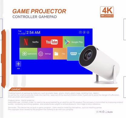 F300 Android TV GamePad Projector