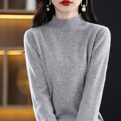 Loose Slimming Thickened New Wool Women's Half Turtleneck Knitted Sweater