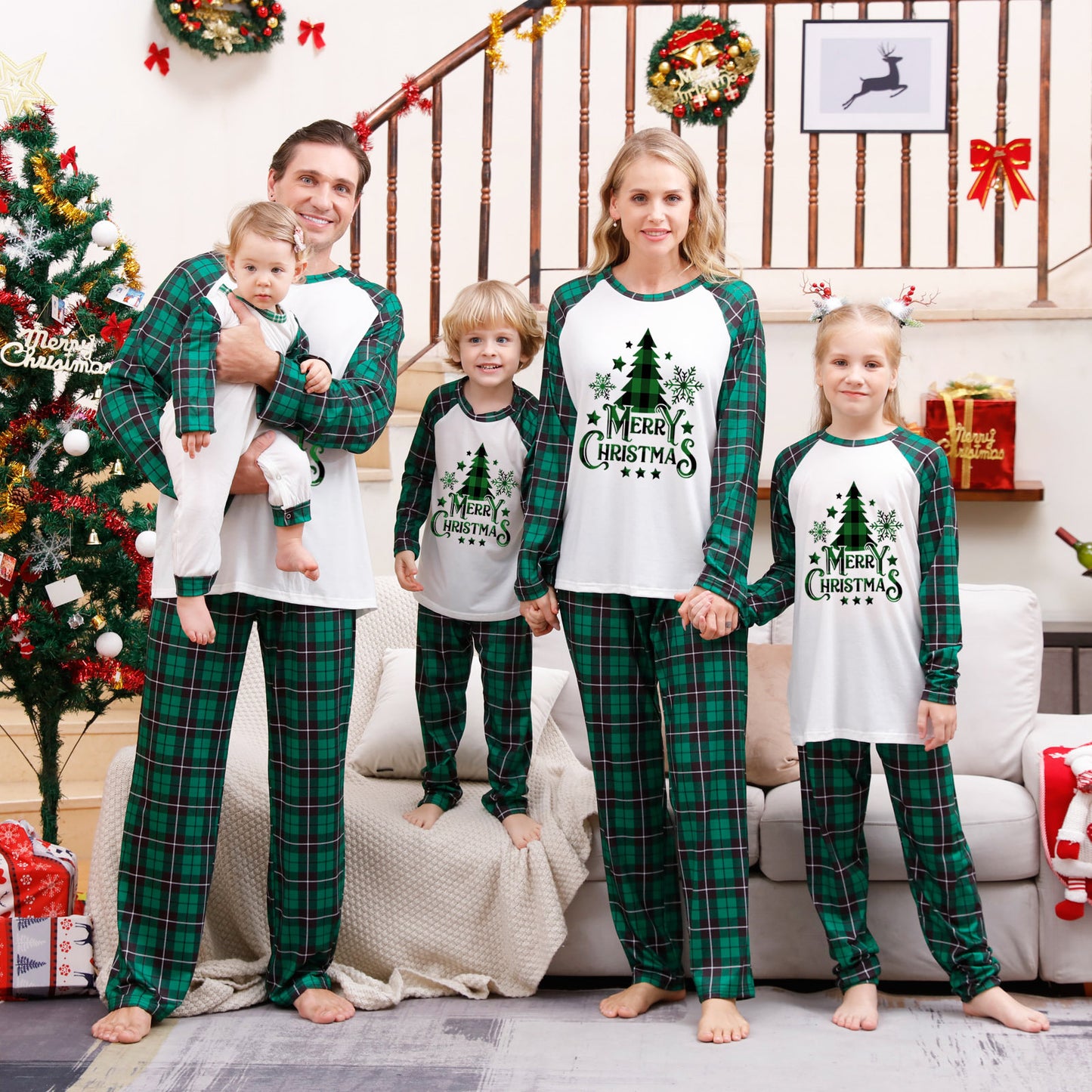 Christmas Parent-child Pajamas Suit Printed Homewear