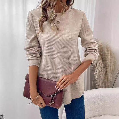 Women's Crew Neck Casual Long Sleeve Shirt