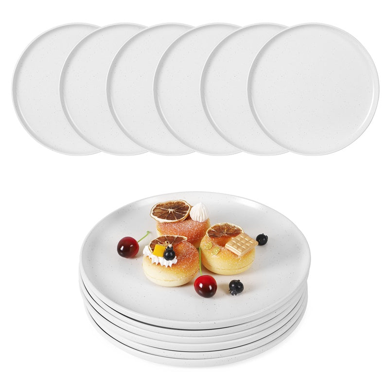 Steak Plate Creative Western Food Plate Vegetable Plate Set Of 6 For Cereal, Salad, Pasta, Soup, Dessert, Serving Dishwasher, Microwave And Oven