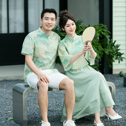 Parent-child Leisure Chinese Style Cheongsam Suit