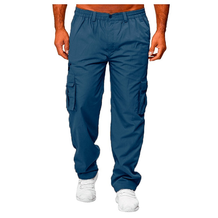 Men's Casual Multi-pocket Loose Straight Cargo Pants